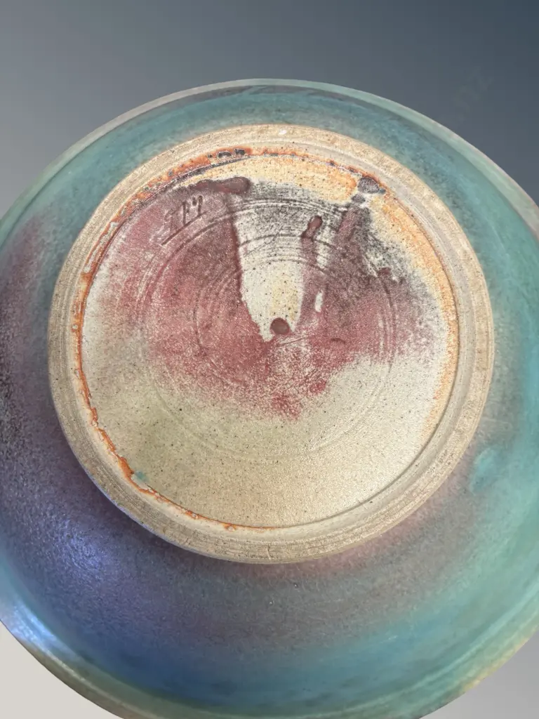 Large signed NZ Pottery Bowl, H15xDia39cm Image 1++