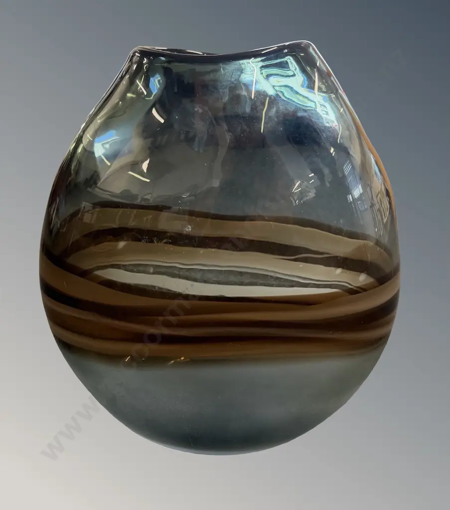 Charcoal Glass Vase, H29xW26cm Image 1++