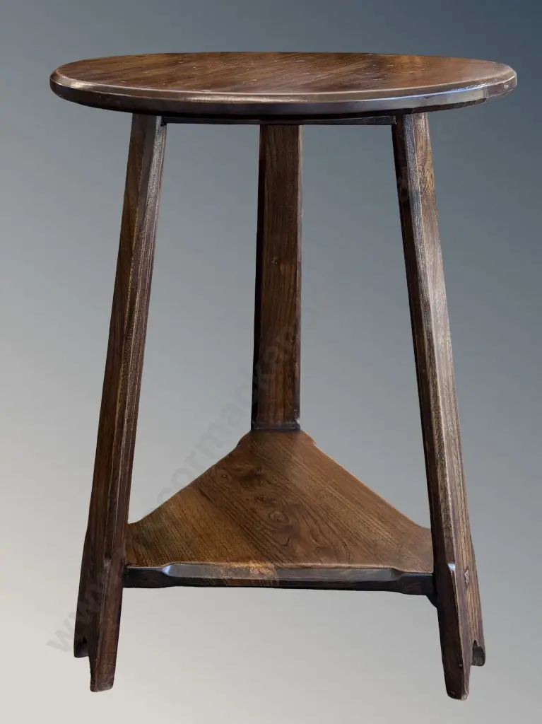 Elm Circular Cricket Table, H57xDia44cm Image 1++