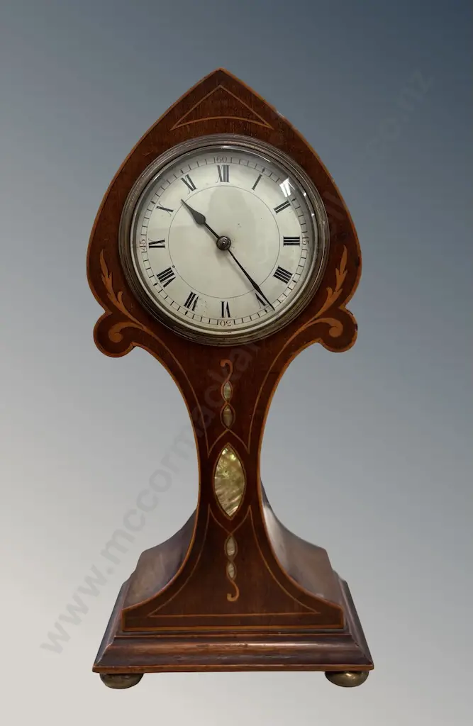 Mahogany with MOP Inlay Clock H30cm Image 1++