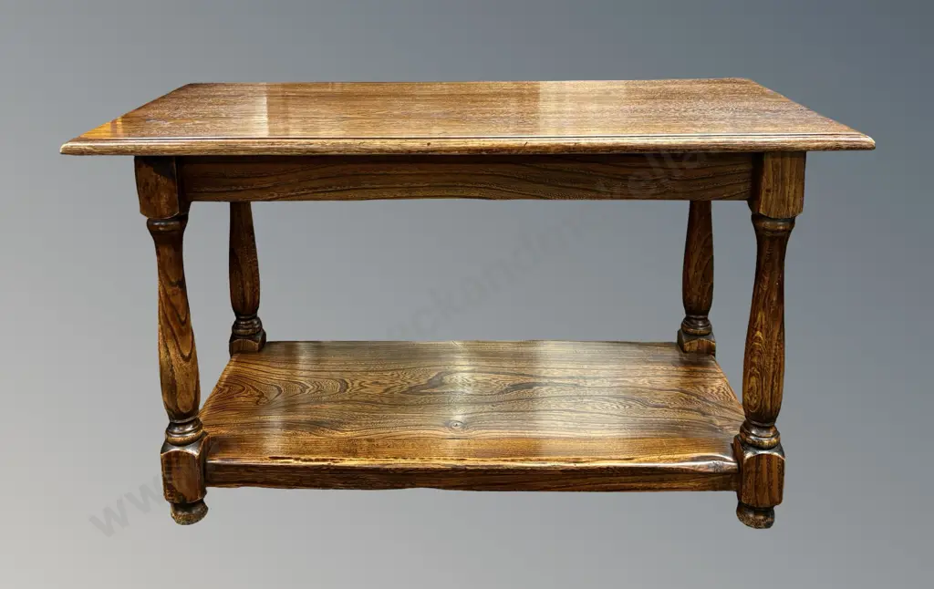 English Oak Side Table, L87xH50xD42cm Image 1++