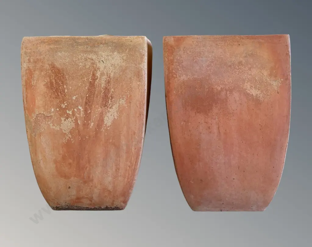 Pair of Large Terracotta Planters, H65xDia460cm Image 1++
