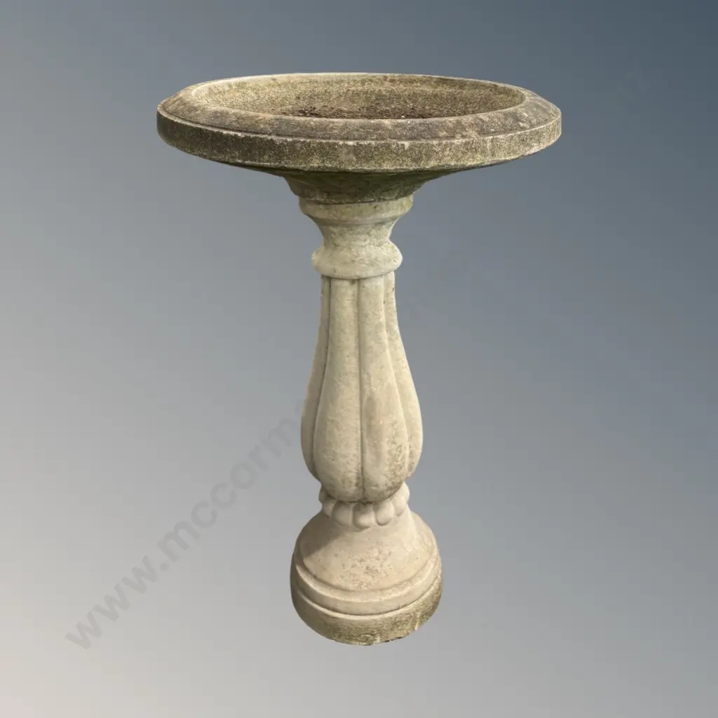 Concrete Bird Bath, H65, Dia43cm Image 1++