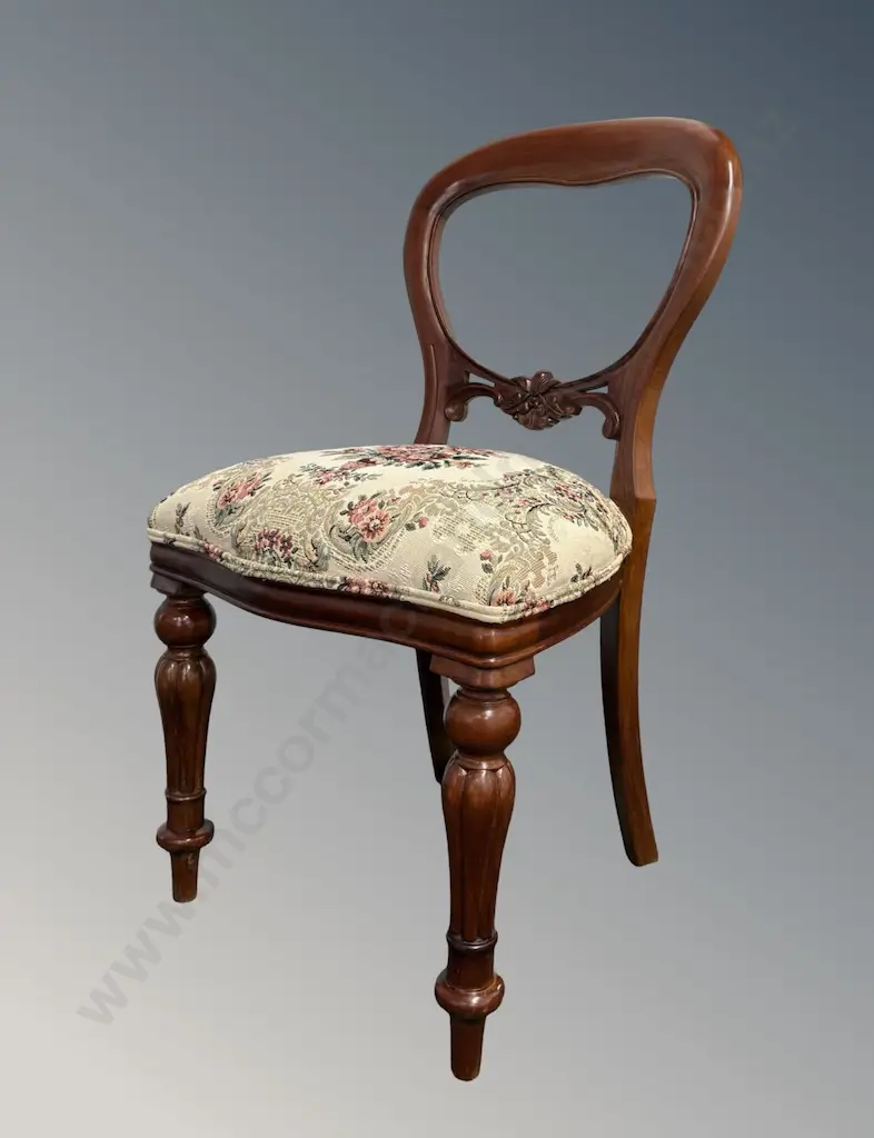 Mahogany Balloon Back Occasional Chair Image 1++