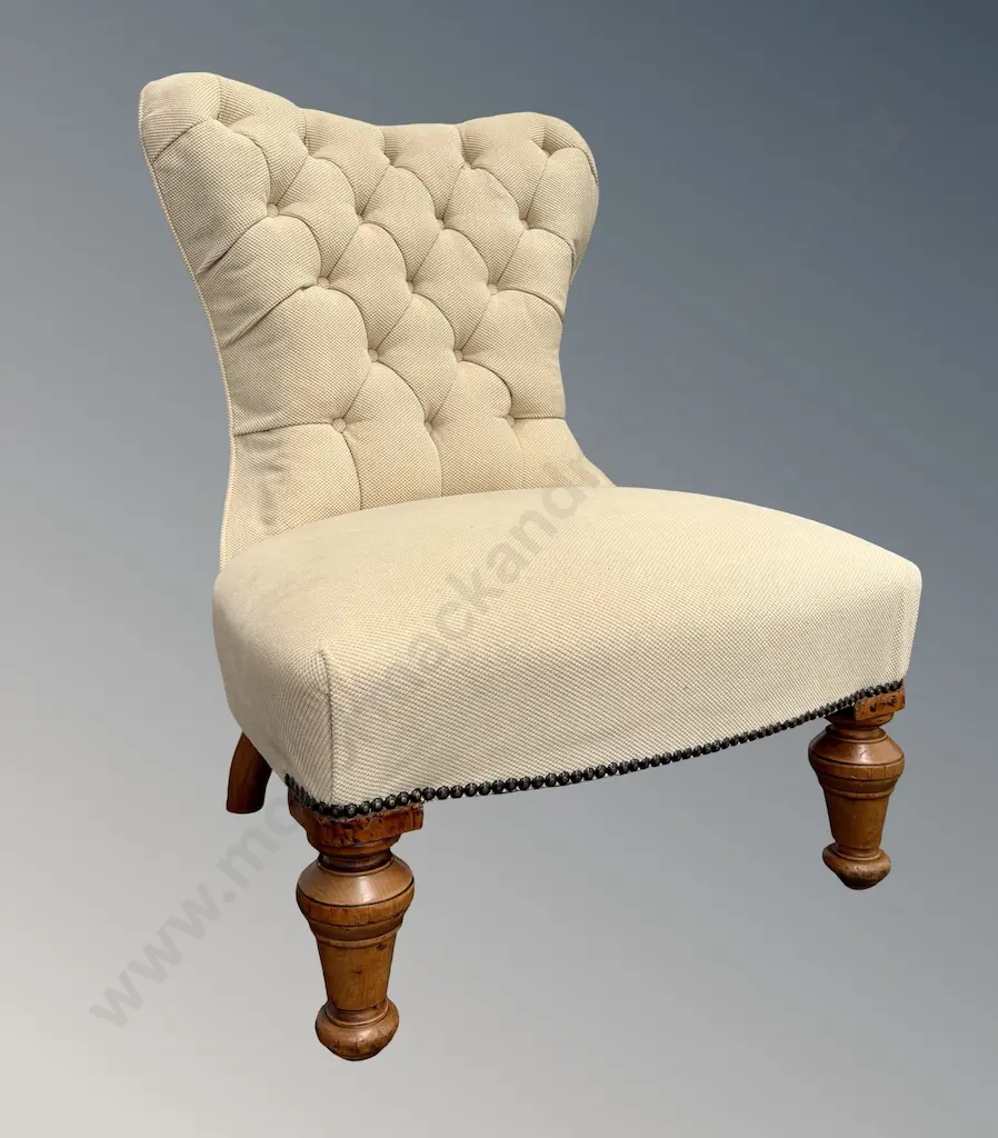 Deep Buttoned Upholstered Nursing Chair Image 1++