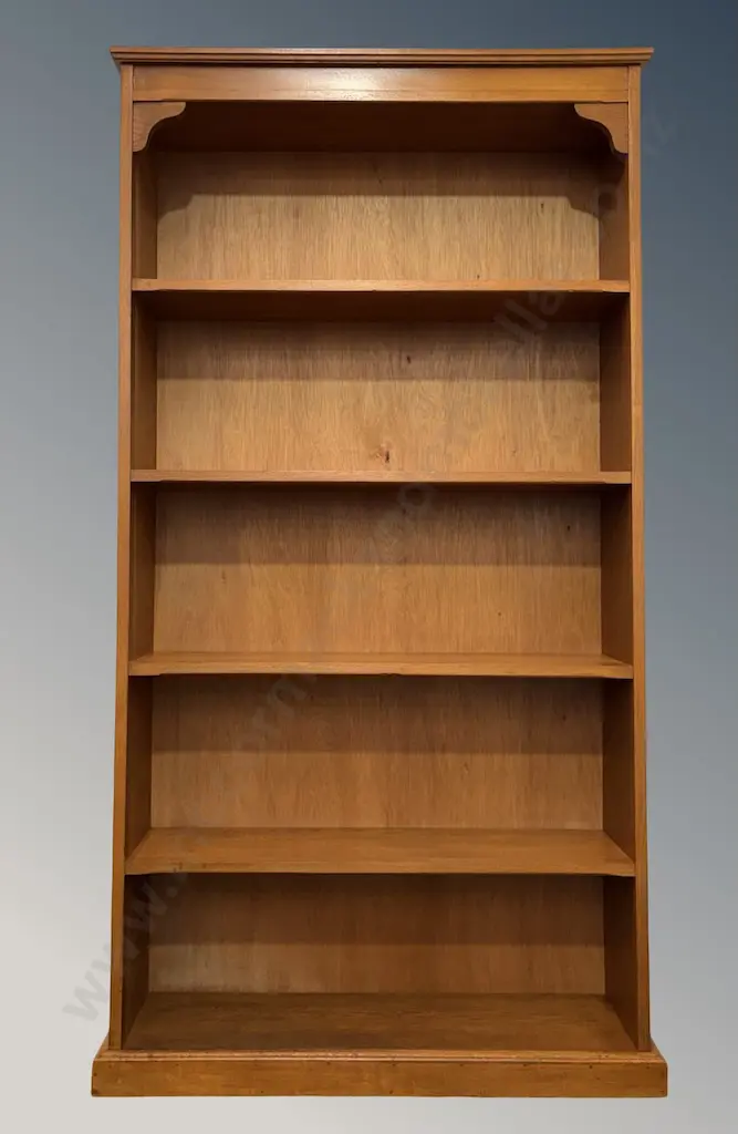 Oak Bookcase (5 Shelves) H174xL89xD22cm Image 1++
