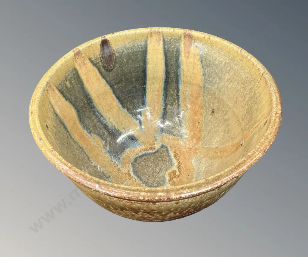 Ian Dalzell Kotuku Pottery Bowl AF crack H22xDia37cm Image 1++