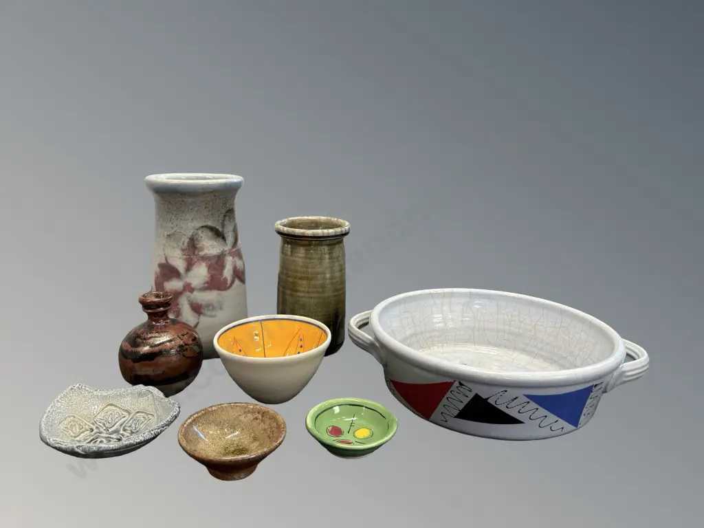Collection of NZ Pottery, Trinket Dishes and Vases Image 1++