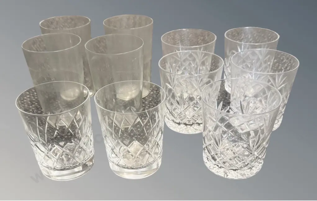 Two sets of 4 Crystal Tumblers and 2 others Image 1++