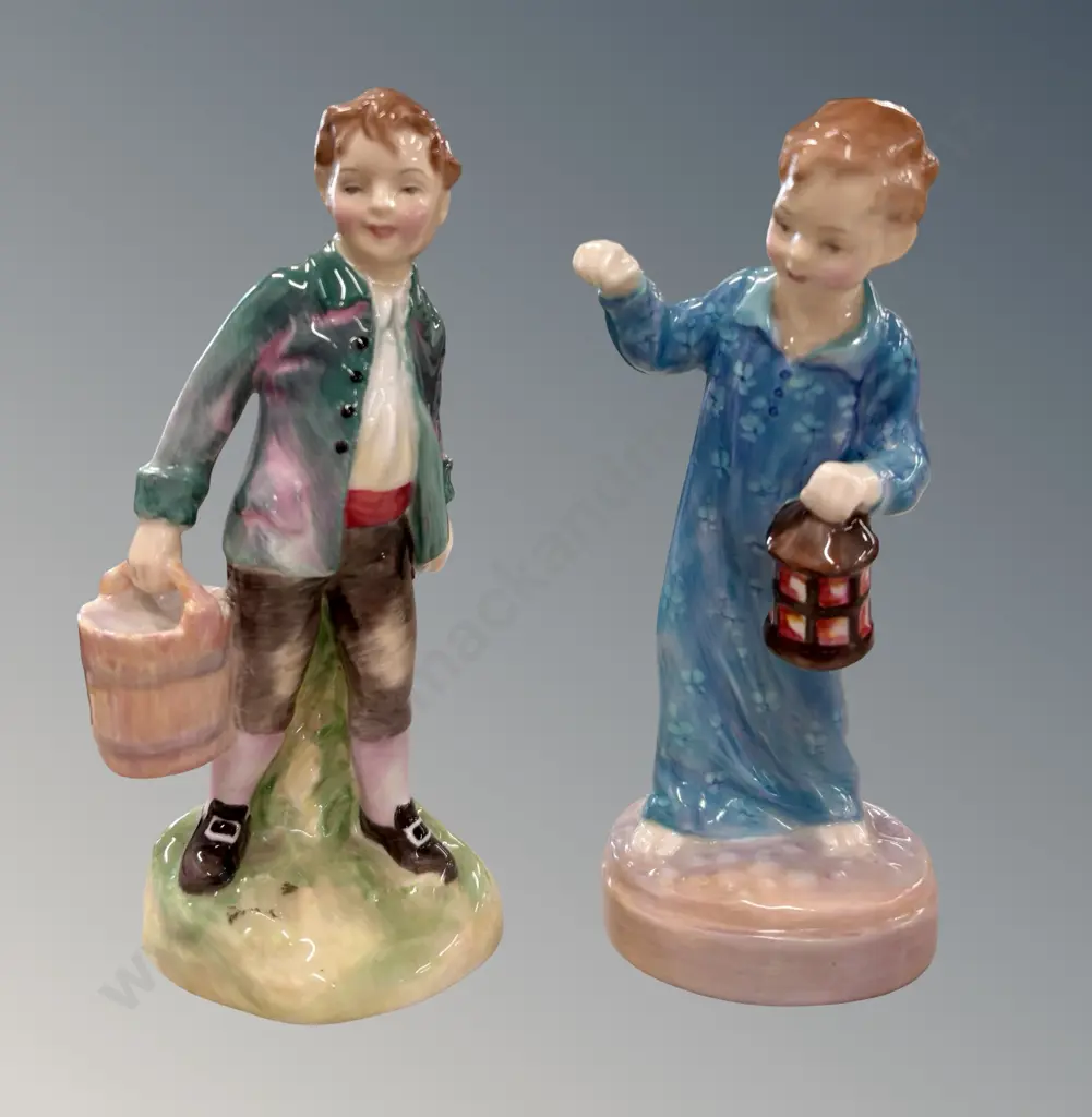 Royal Doulton Figurines - Jack HN2060 & Wee Willie Winkie, HN136/48, H10cm Image 1++