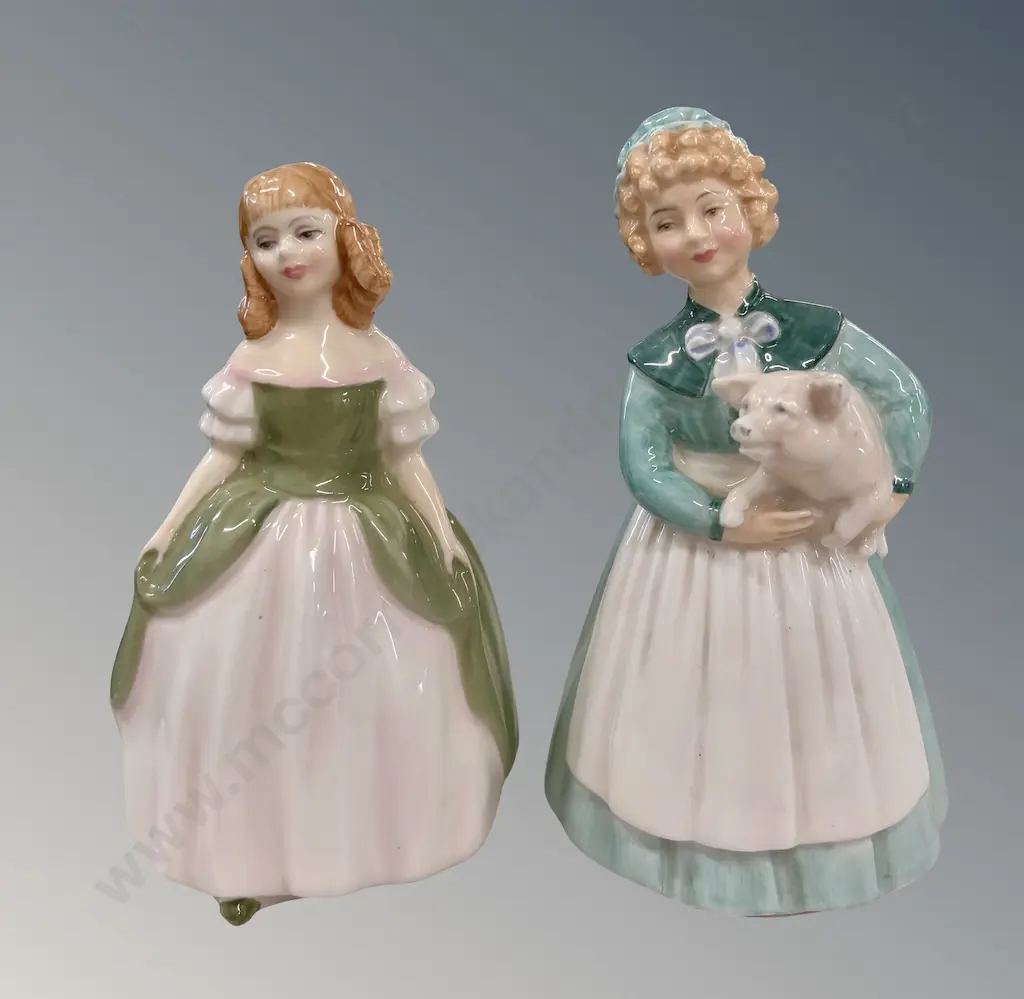 Royal Doulton Figurines - Penny & Stayed at Home, HN2207, HN2338, H10cm Image 1++