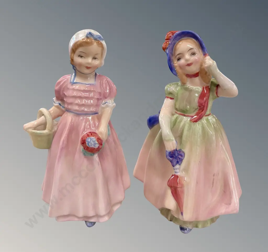 Royal Doulton Figurines - Tinkle Bell & Babie, HN1677, HN1679, H10cm Image 1++