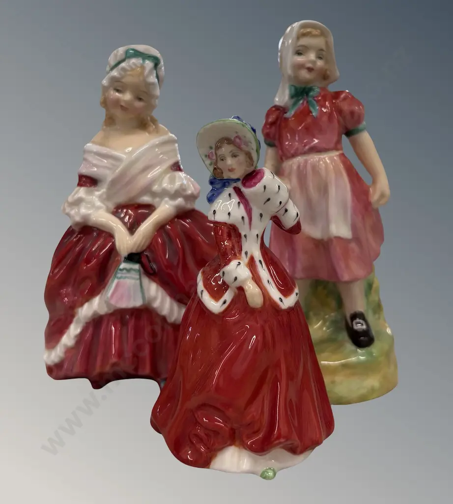 Royal Doulton Figurines - Peggy, Christmas Morn' Jill, HN2038, HN3212, HN2061, H10cm Image 1++