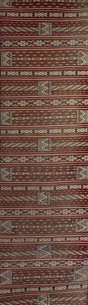 Kilim Runner - Red, White and Tan Tones 281x75cm Image 1++