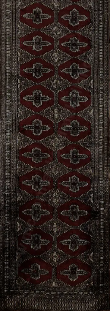 Persian Runner - Brown, Black and Tan Tones 355x92cm Image 1++