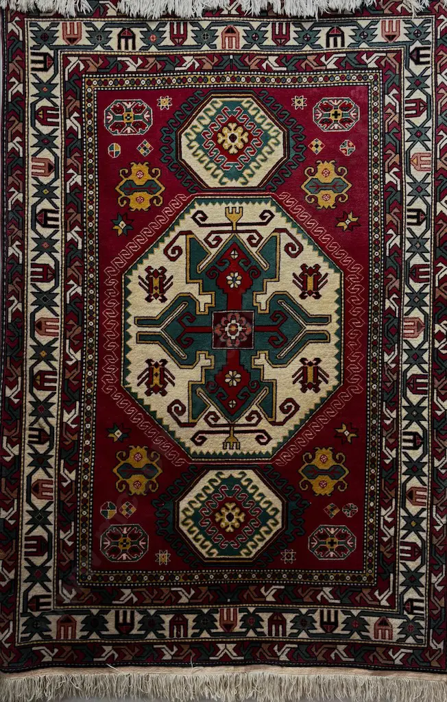 Persian Rug - Cream, Green and Terracotta Tones 230x150cm Image 1++