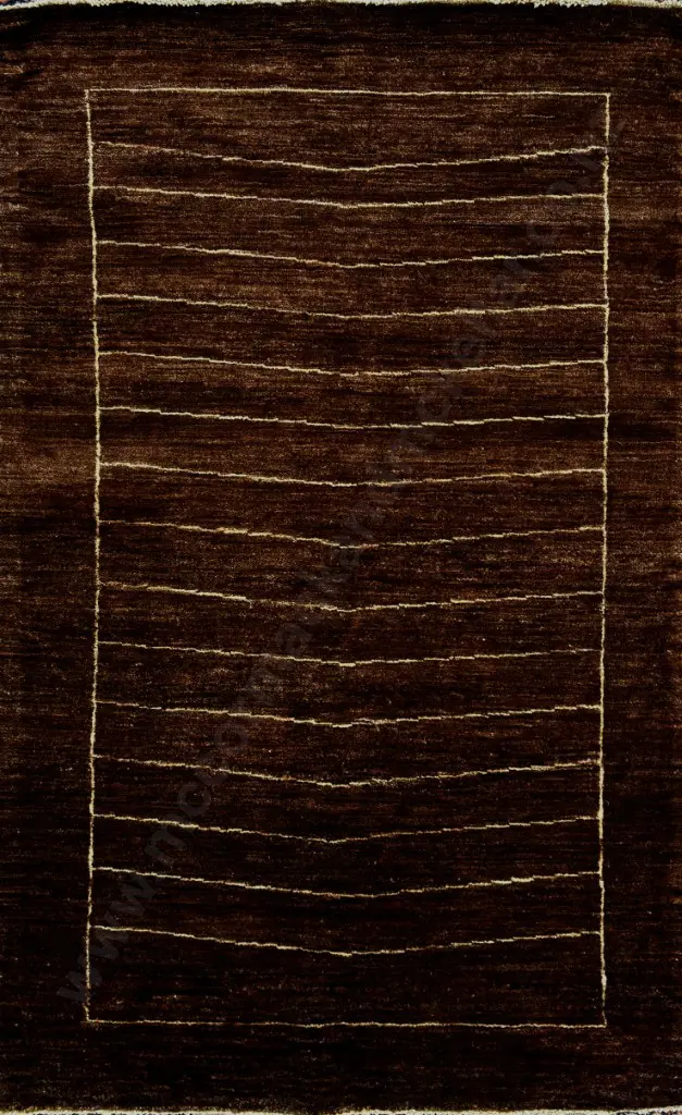Gabbeh Rug, Afghan Contemporary Weaving - Brown and Beige Tones 148x96cm Image 1++