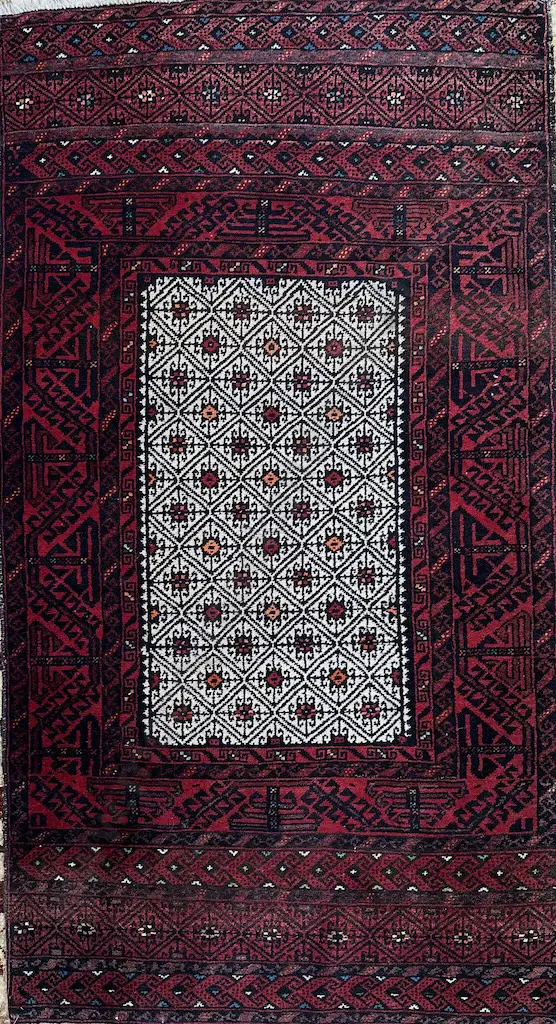 Persian Rug - Red and Cream Tones 173x94cm Image 1++
