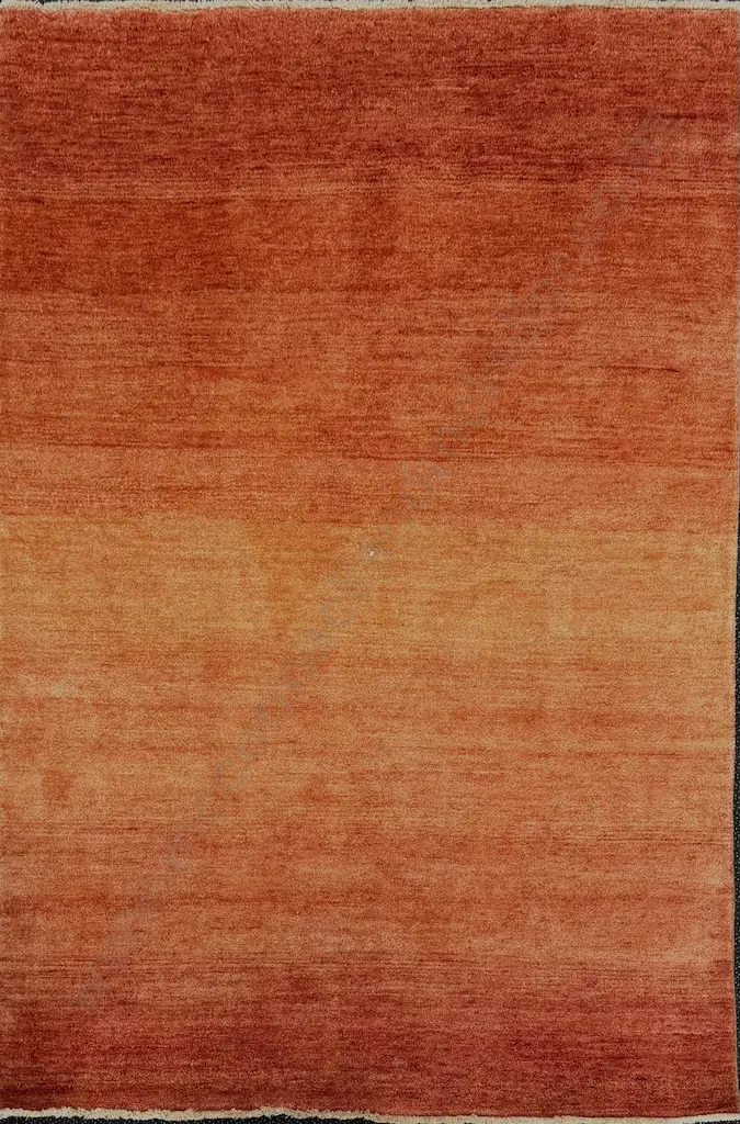 Gabbeh Rug, Afghan Contemporary Weaving – Rose and Tan Blended Abrash Tones 181x123cm Image 1++