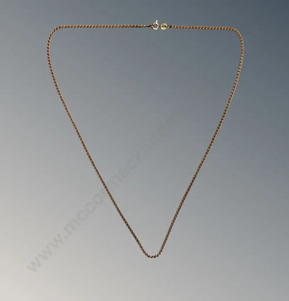 9ct Gold Curb Link Chain, L51.5cm, TW3.87gms Image 1++