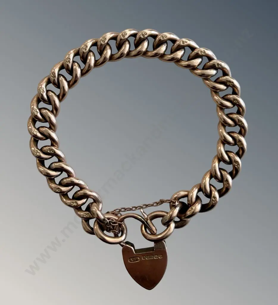 9ct Rose Gold Curb Link Bracelet, L19cm, TW21.58g Image 1++