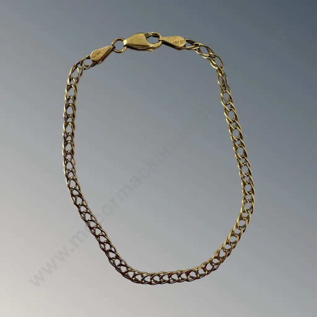 18ct Gold Christening Bracelet L16cm, TW3.14gms Image 1++