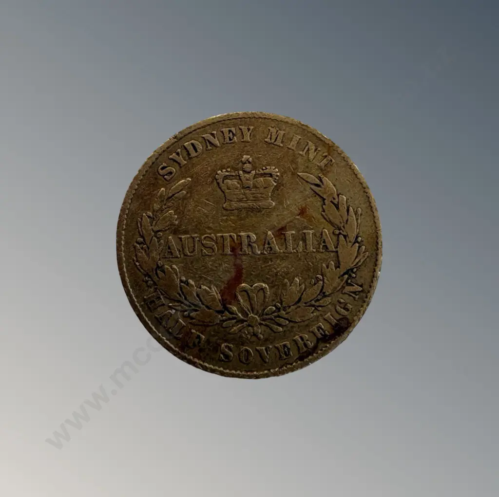 Rare 1856 Sydney Half Sovereign Image 1++