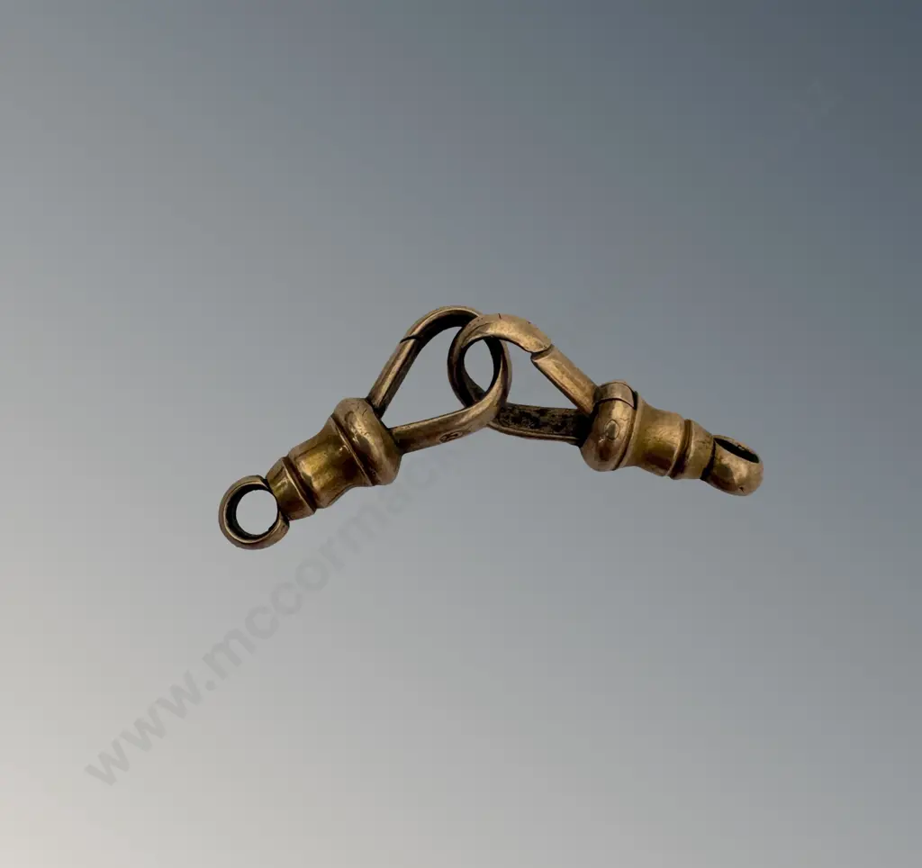 Two 15ct Gold Dog Clip Clasps TW3.79gms Image 1++