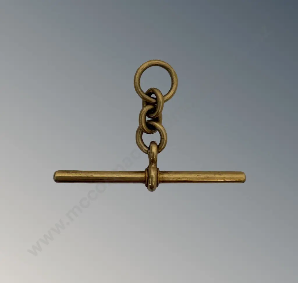 18ct Gold T-Bar and Links TW10.00gms Image 1++