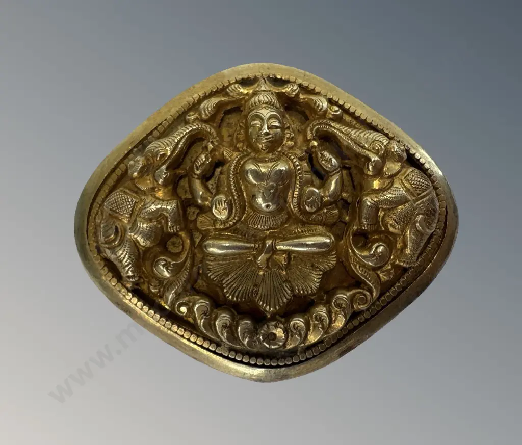 14ct Gold Embossed Brooch, TW16.56gms Image 1++