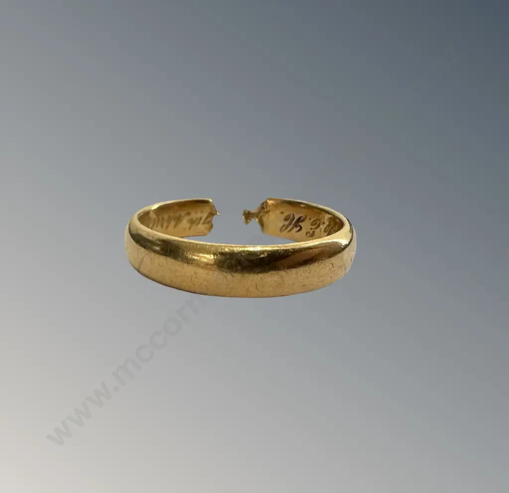22ct Gold Band, AF, TW5.94gms Image 1++