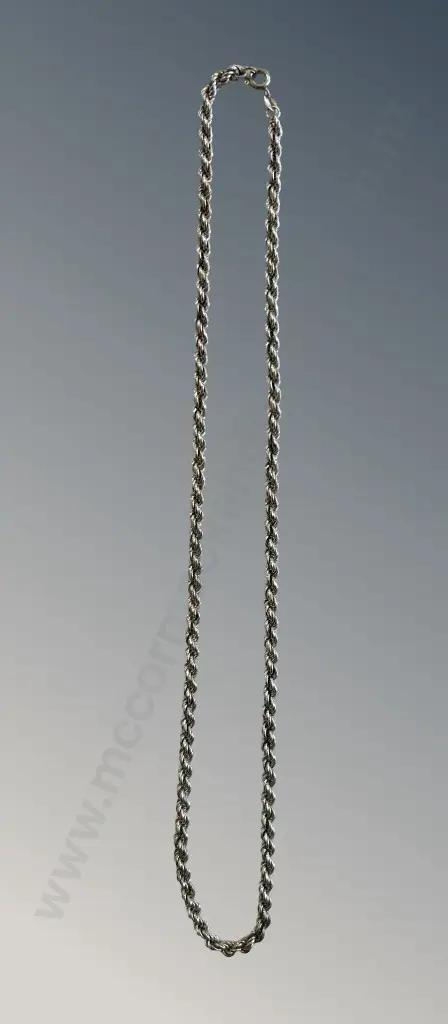 Sterling Silver Rope Link Chain, L50cm, TW27.28gms Image 1++