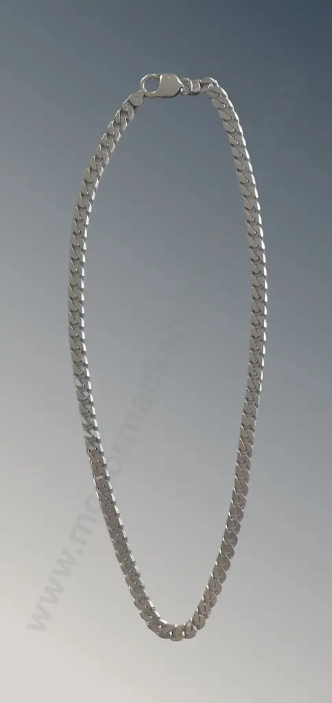 Sterling Silver Flat Link Chain, L51cm, TW42.2gms Image 1++