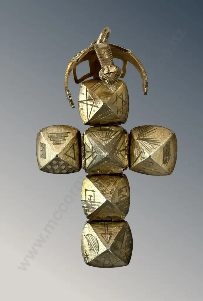 Gold Masonic Orb Pendant Image 1++