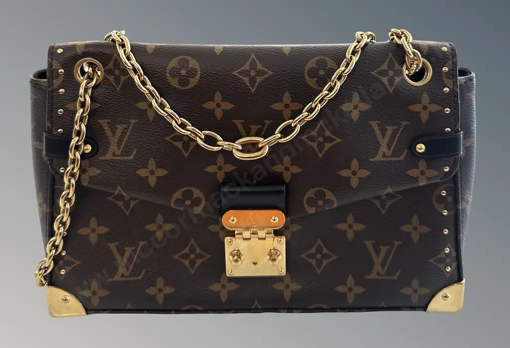 Louis Vuitton Monogram Trunkie Handbag - Featuring the Iconic Monogram Canvas with Gold Toned Rivets and Signature S Image 1++