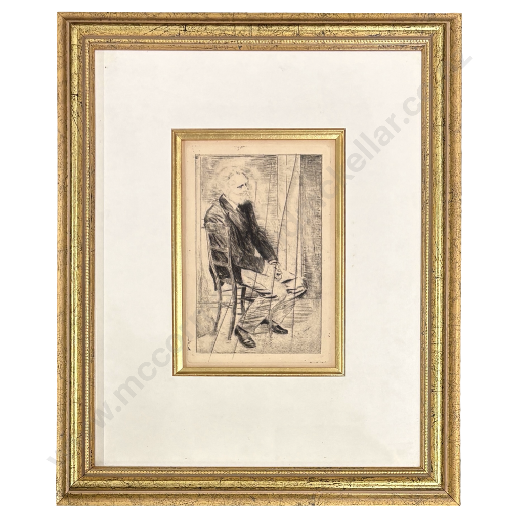 Edgar Degas - Manet Assis, etching on paper, 200x140mm Image 1++