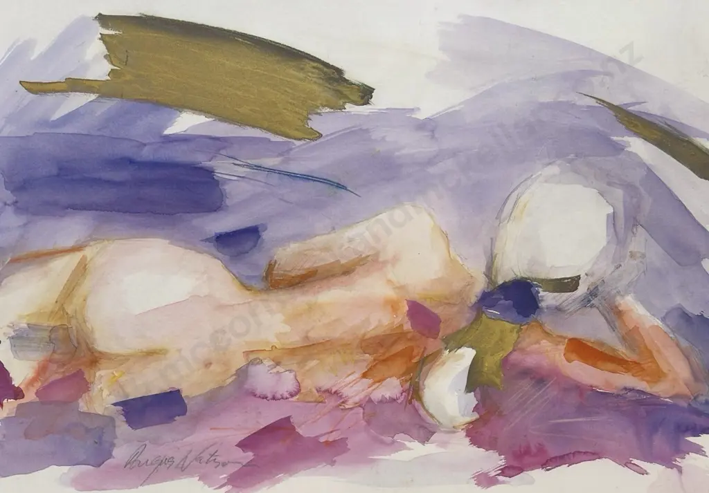 Angus Watson - Nude Study, watercolour on paper, 530x745mm Image 1++