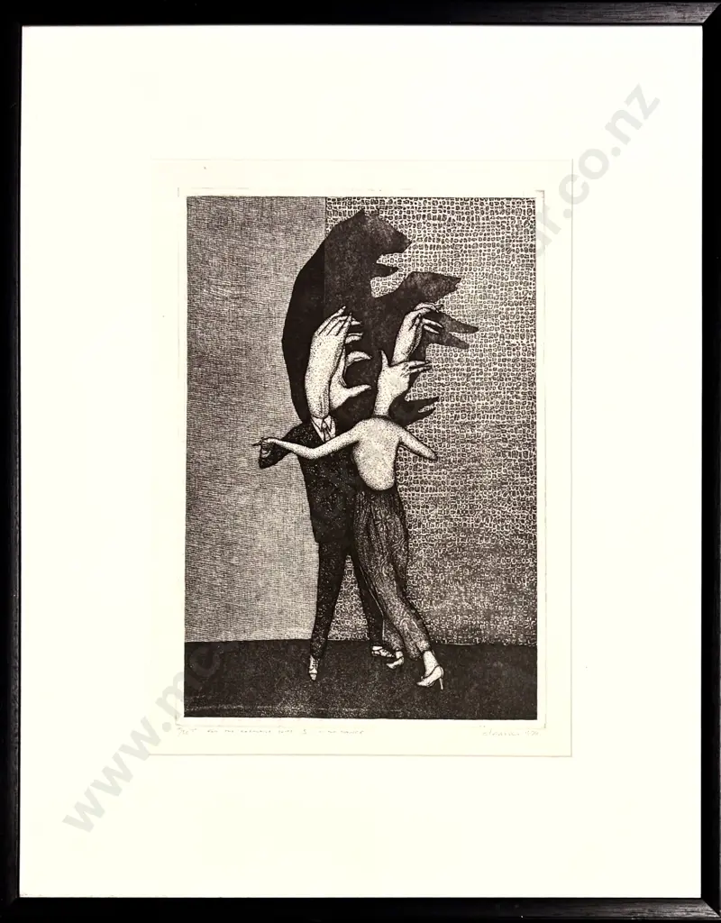 Barry Cleavin - For the Executive Suite 5, the Dance, 1974 10/30 etching on paper, 440x300mm Image 1++