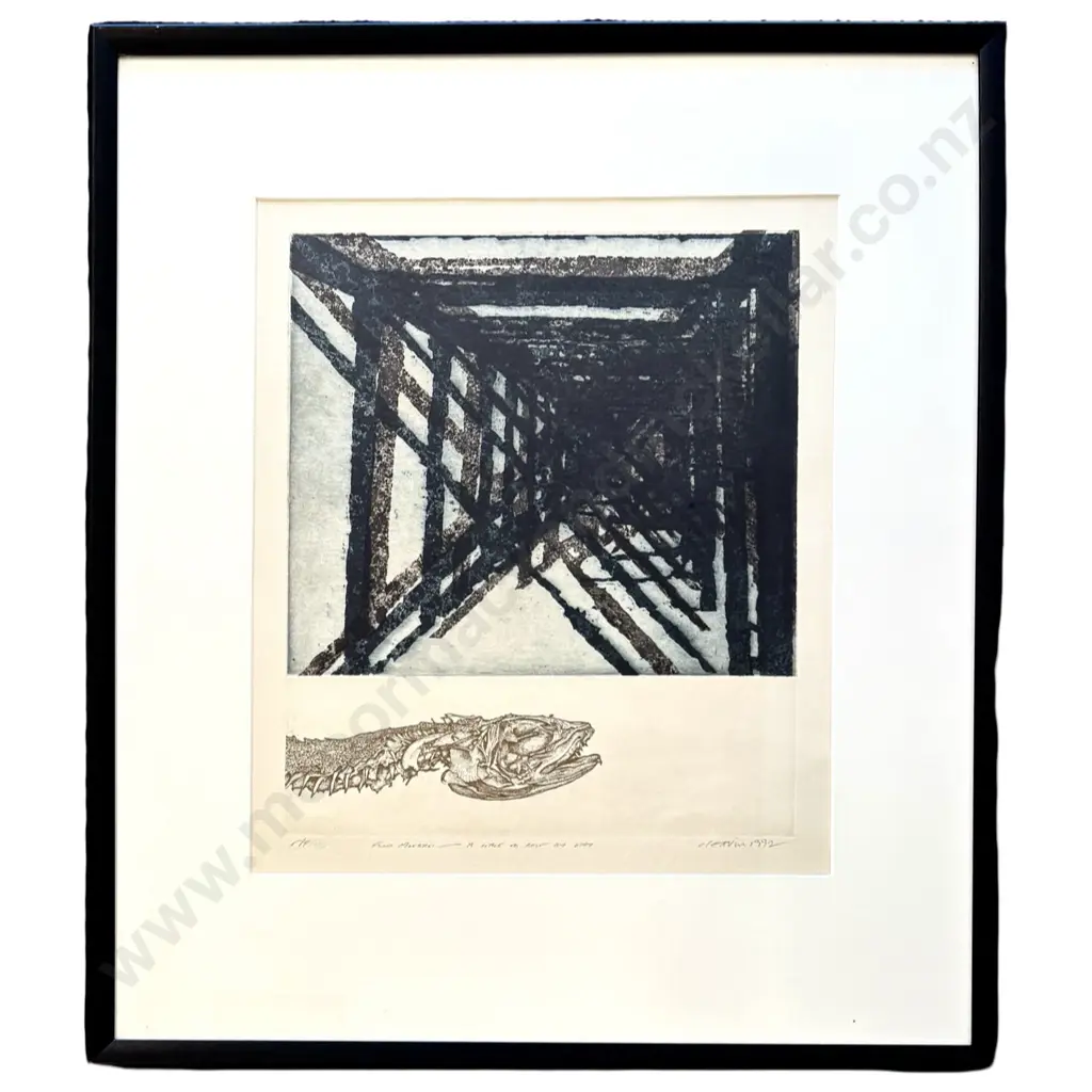 Barry Cleavin - From Moeraki, a Place to Rest by Day, 1992 T/P, 410x360mm Image 1++