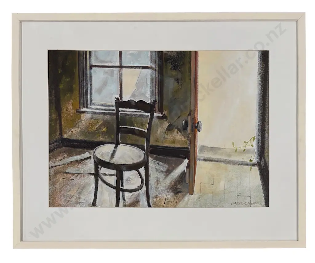 Wayne McPhail - Chair, The Old Cookhouse, Glentanner Station, oil on canvas, 420x580mm Image 1++