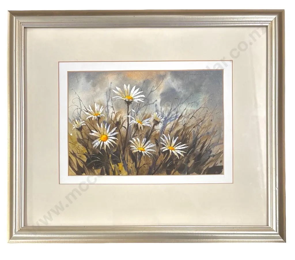 Garrick Tremain - Mountain Daisies, watercolour on paper, 180x270mm Image 1++