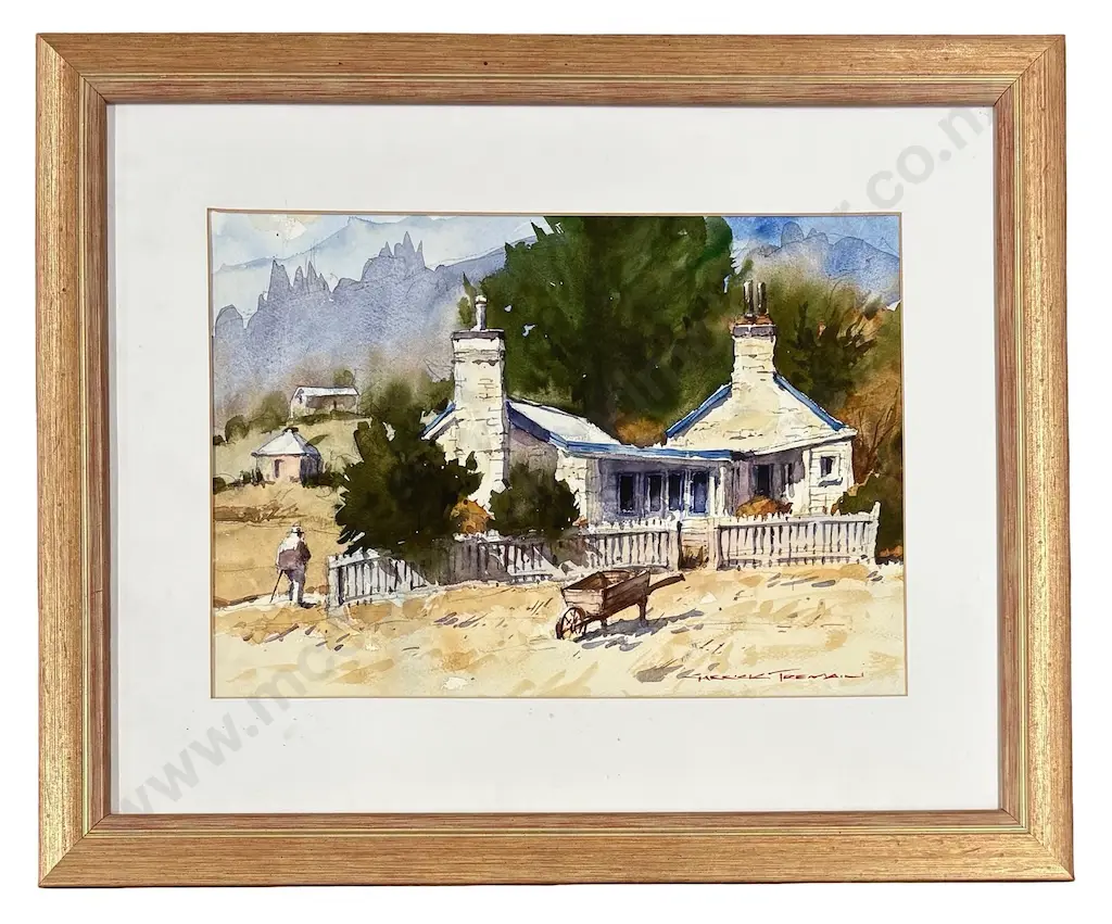 Garrick Tremain - Dudley's Cottage, Arrowtown, watercolour on paper, 250x350mm Image 1++