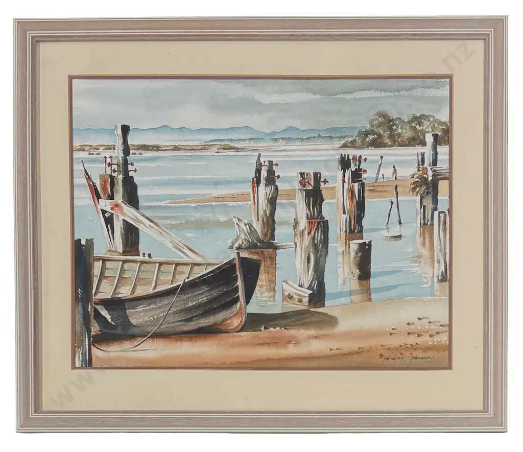 Garrick Tremain - Beached Dinghy, watercolour on paper, 360x460mm Image 1++