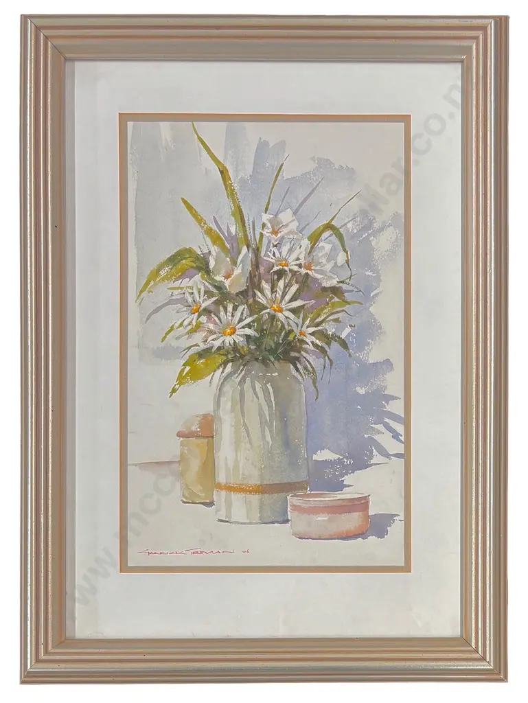 Garrick Tremain - Daisy Jar, watercolour on paper, 320x200mm Image 1++