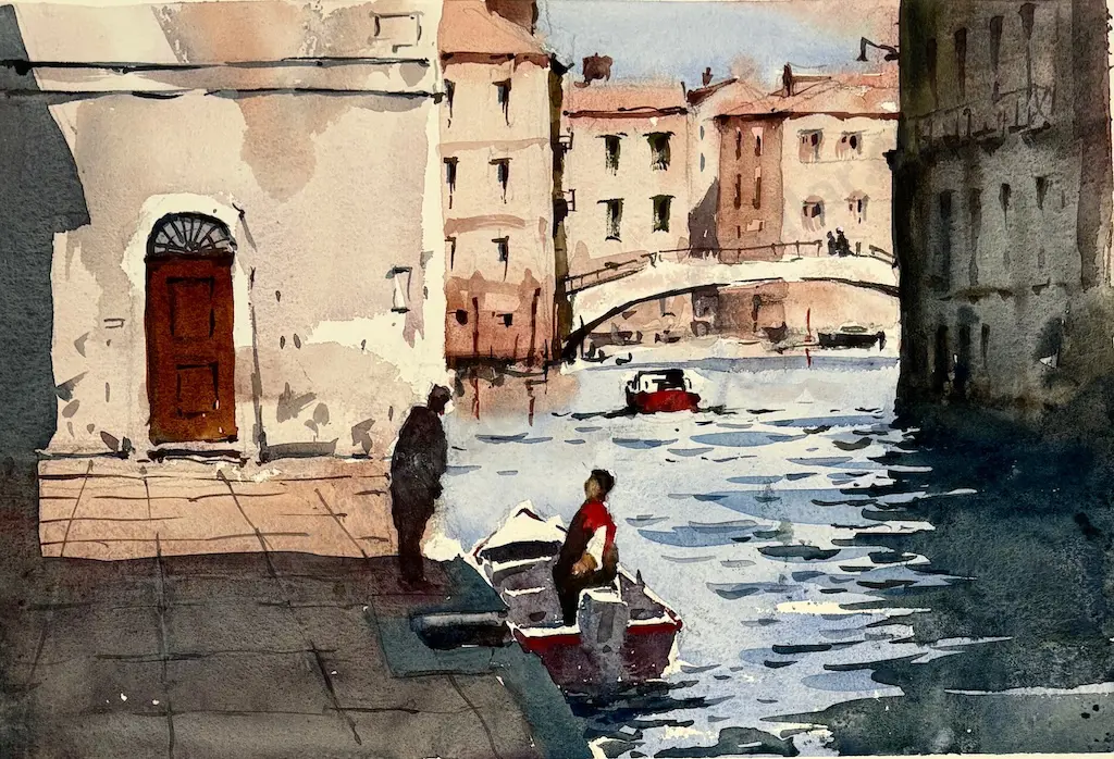 Garrick Tremain - Venice, watercolour on paper, 200x290mm Image 1++
