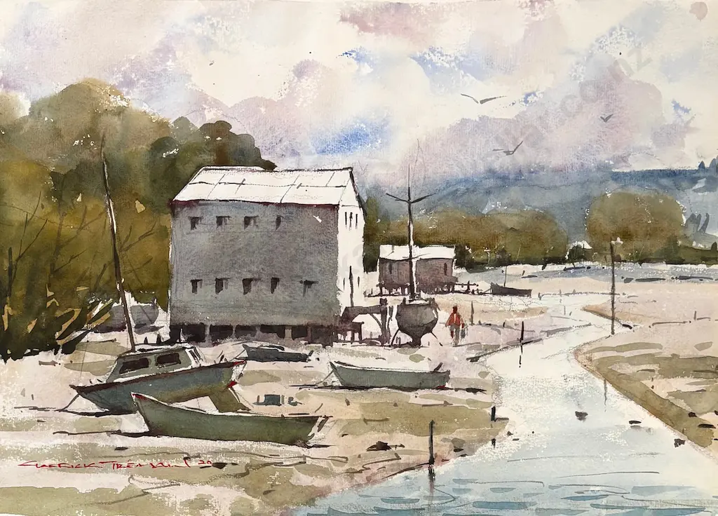 Garrick Tremain - Boat on the Hard, watercolour on paper, 250x360mm Image 1++