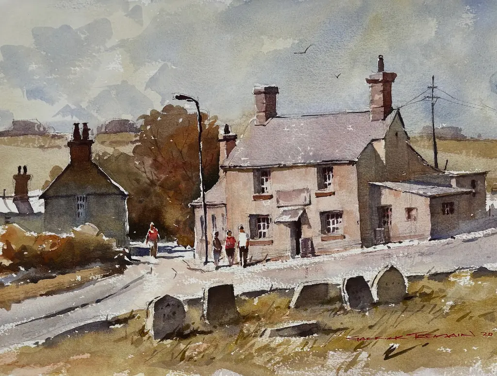 Garrick Tremain - English Country Cottages, watercolour on paper, 280x380mm Image 1++