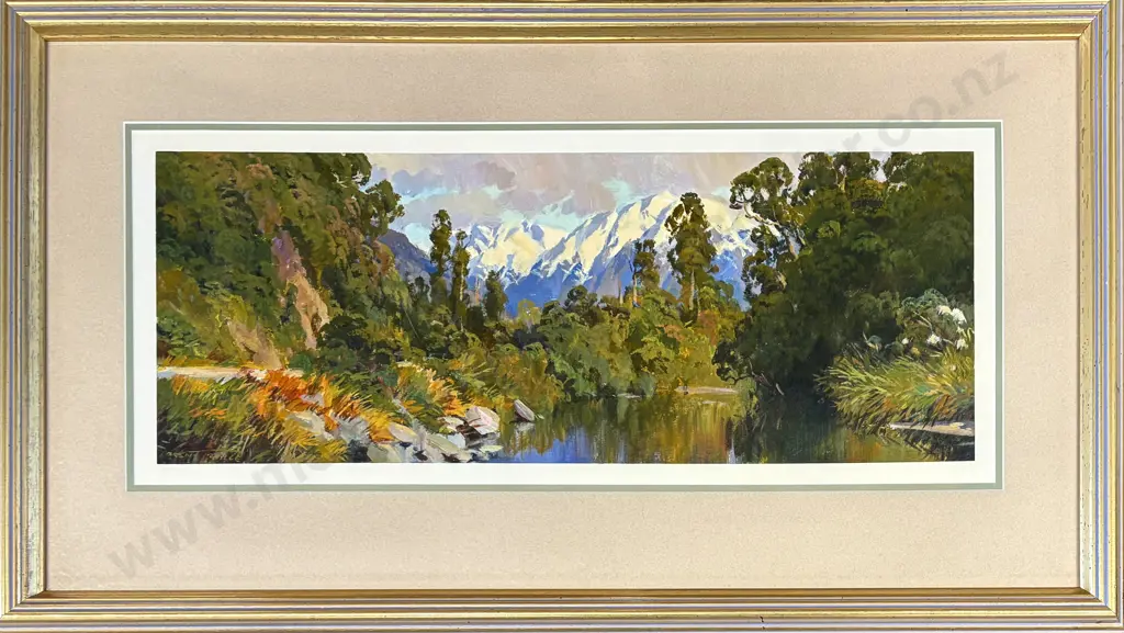 Brent Trolle - Bannock Braie Range, oil on board, 220x560mm Image 1++