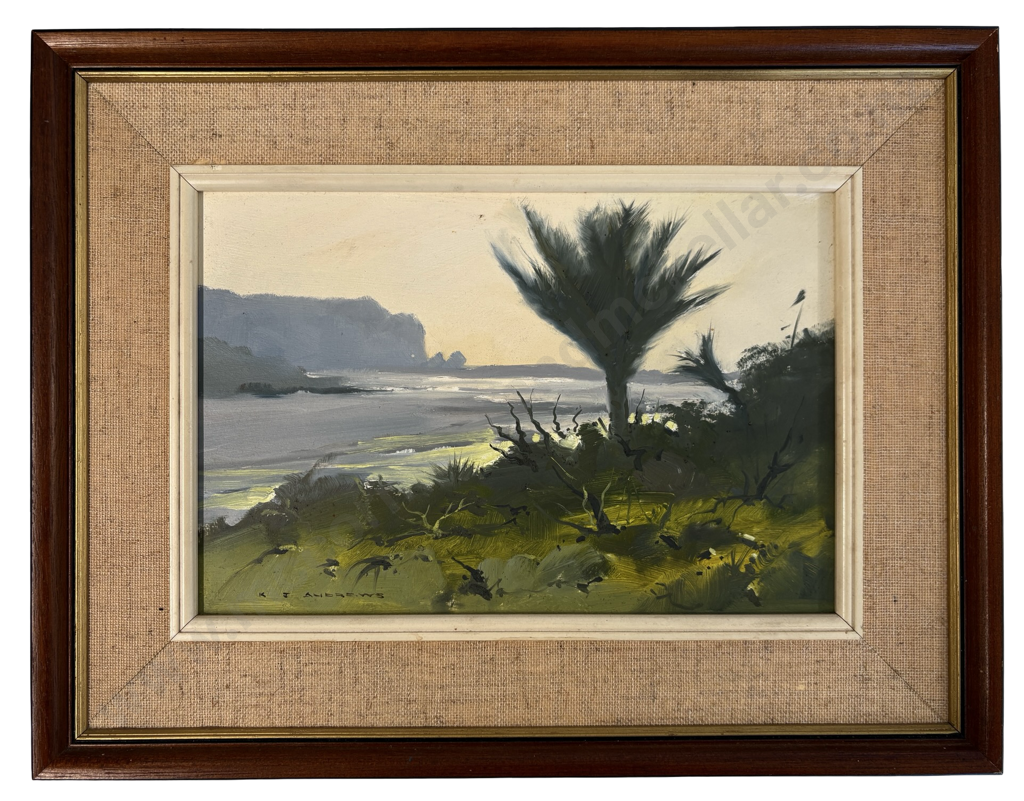 K J Andrews - Punakaiki Lagoon, oil on board, 180x260mm Image 1++