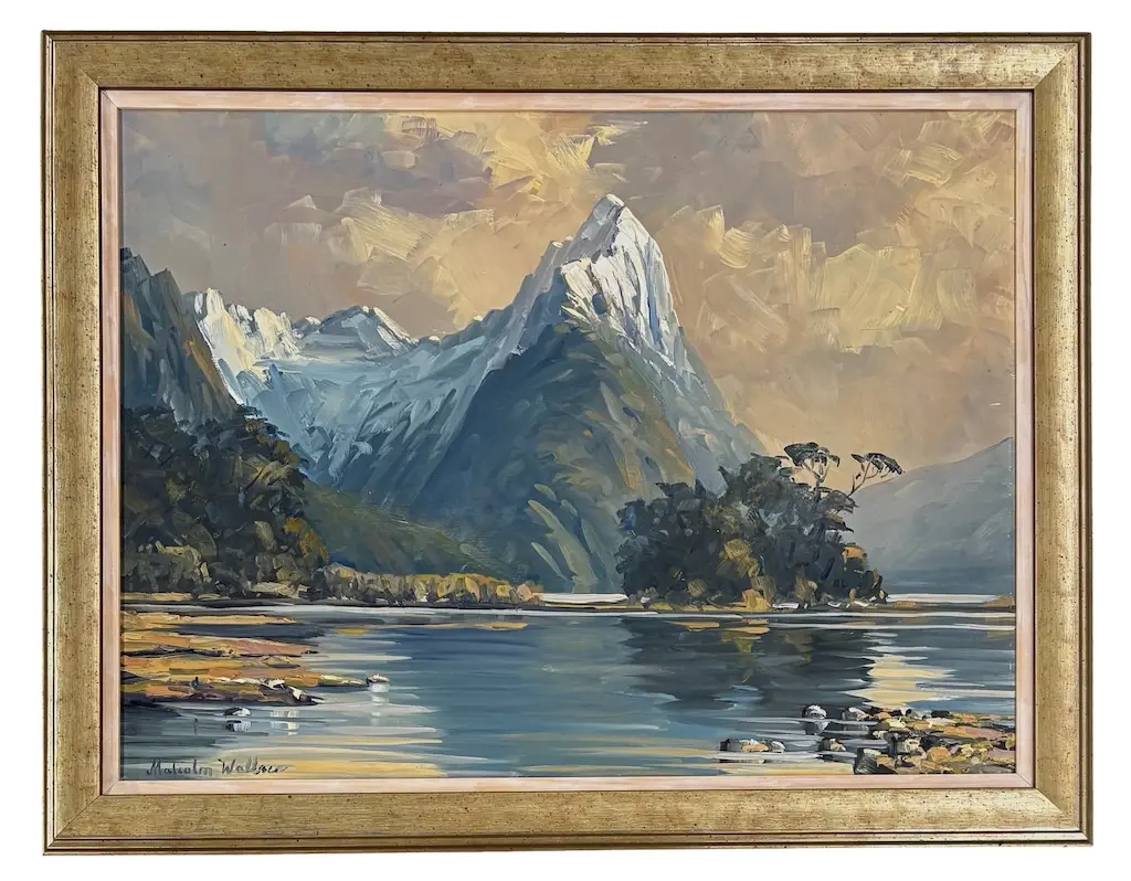 Malcolm Wallace - Mitre Peak, oil on board, 440x600mm Image 1++